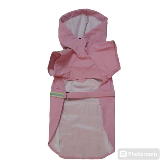 Pink Raincoat Size 2XL with Reflective Stripe, Velcro Closure, W/Leash Hole, 2XL - Picture 2 of 8